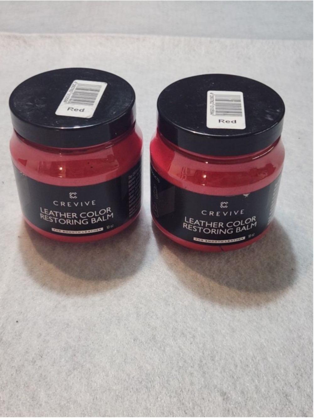 Set of Two CREVIVE Red Leather Color Restoring Balm 10floz NEW